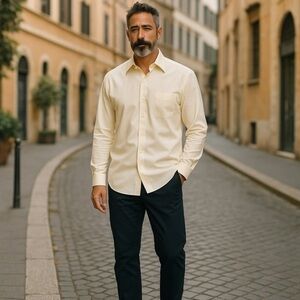 Joseph & Feiss Cream Non-Iron Shirt